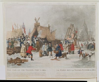La Fiera sul Tamigi, 4 febbraio 1814, inciso da Reeve da Luke Clennell